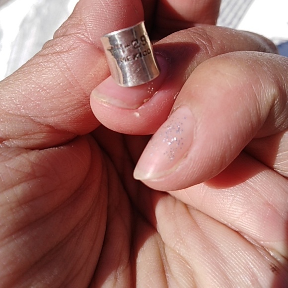 Sterling Silver Black Onyx vintage Mexican pendant - Picture 3 of 4